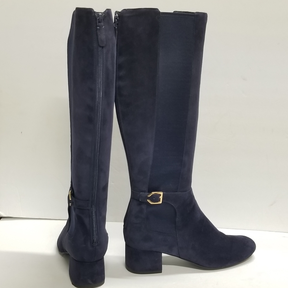 Cole Haan Grandos Avani Stretch Boot Marine Blue Suede - Picture 11 of 16